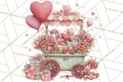 Valentine Town Clipart With Pastel Buildings and Houses Product Image 4