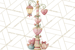 Valentine Town Clipart With Pastel Buildings and Houses Product Image 5