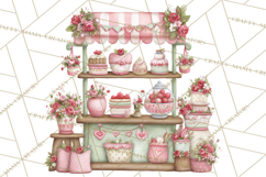 Valentine Town Clipart With Pastel Buildings and Houses Product Image 4