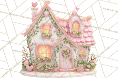 Valentine Town Clipart With Pastel Buildings and Houses Product Image 5