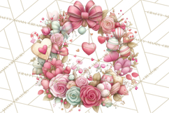 Valentine Town Clipart With Pastel Buildings and Houses Product Image 2