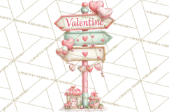Valentine Town Clipart With Pastel Buildings and Houses Product Image 3
