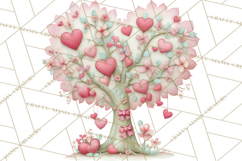 Valentine Town Clipart With Pastel Buildings and Houses Product Image 3