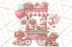 Valentine Town Clipart With Pastel Buildings and Houses Product Image 3
