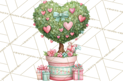 Valentine Town Clipart With Pastel Buildings and Houses Product Image 4