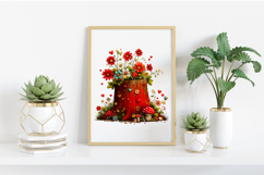 Valentine Tree Stump With Flowers Png Product Image 2