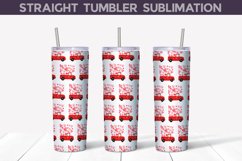 Valentine Truck Tumbler Sublimation | Valentines Day Tumbler Product Image 1