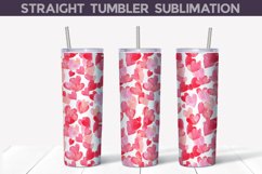 Valentines Day Tumbler Sublimation | Hearts Tumbler Wrap Product Image 1