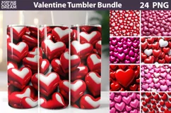 Valentine Tumbler 3D Sublimation I Heart Tumbler Wrap Product Image 1