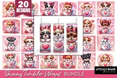 Valentine Tumbler Sublimation Bundle Cute Dog Tumbler Wrap