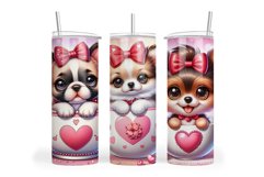 Valentine Tumbler Sublimation Bundle Cute Dog Tumbler Wrap