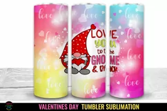  Valentines Gnome Tumbler Sublimation I 20 Oz Valentines Tumbler Wrap I 20 Oz Tumbler Wrap PNG
