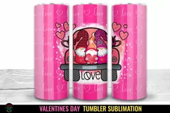  Valentines Gnome Tumbler Sublimation I 20 Oz Valentines Tumbler Wrap I 20 Oz Tumbler Wrap PNG
