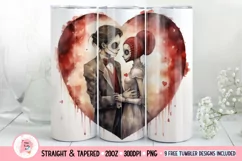 Tumbler Sublimation Valentine Couple Bundle, 20 oz tumbler wrap, I Love You Png 