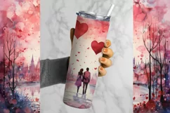 Tumbler Sublimation Valentine Couple Bundle, 20 oz tumbler wrap, I Love You Png 