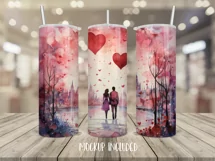 Tumbler Sublimation Valentine Couple Bundle, 20 oz tumbler wrap, I Love You Png 