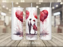Tumbler Sublimation Valentine Couple Bundle, 20 oz tumbler wrap, I Love You Png 
