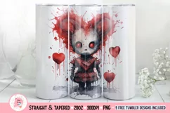 Tumbler Sublimation Valentine Couple Bundle, 20 oz tumbler wrap, I Love You Png 
