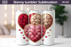 Red Heart Tumbler| Valentine Tumbler Sublimation Product Image 1
