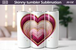 Embroidery Heart Tumbler| Valentine Tumbler Sublimation Product Image 1
