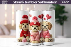 Dogs Heart Tumbler| Valentine Tumbler Sublimation Product Image 1