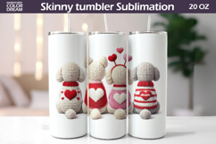 Dogs Heart Tumbler| Valentine Tumbler Sublimation Product Image 1
