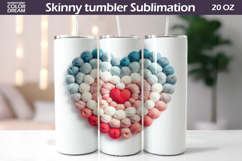 Pastel Crochet Hearts Tumbler| Valentine Tumbler Sublimation Product Image 1