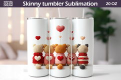 Cats Heart Tumbler| Valentine Tumbler Sublimation Product Image 1