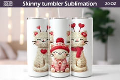 Cats Heart Tumbler| Valentine Tumbler Sublimation Product Image 1