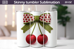 Leopard Bow Cherry Tumbler| Valentine Tumbler Sublimation Product Image 1