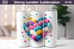 Pastel Crochet Hearts Tumbler| Valentine Tumbler Sublimation Product Image 1