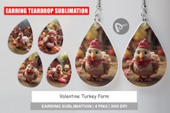 Earring Teardrop Valentine Turkey Farm Product Image 1