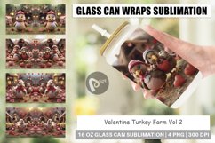 Glass Can Wraps Valentine Turkey Farm Product Image 1