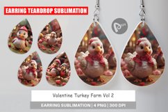 Earring Teardrop Valentine Turkey Farm Product Image 1