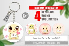 Keychain Valentine Turtle Cartoon Product Image 1