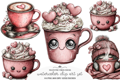 Valentine Vibes Cocoa Clipart _ Valentine Vibes Cocoa PNG Product Image 1