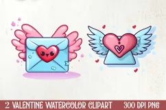 Valentine Vintage Love Clipart, Christmas Clipart Product Image 1