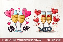 Valentine Vintage Love Clipart, Christmas Clipart Product Image 1
