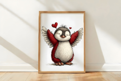 Valentine Whimsical Penguin Set Png Product Image 3