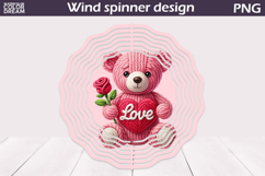Valentine Wind Spinner | Cute Bear Wind Spinner Product Image 1