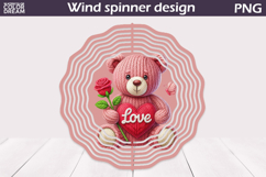 Valentine Wind Spinner | Cute Bear Wind Spinner Product Image 1