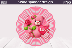 Valentine Wind Spinner | Cute Bear Wind Spinner Product Image 1