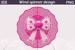 Valentine Wind Spinner | Bow Wind Spinner Product Image 1