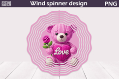 Valentine Wind Spinner | Cute Bear Wind Spinner Product Image 1