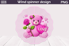 Valentine Wind Spinner | Cute Bear Wind Spinner Product Image 1