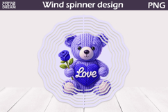 Valentine Wind Spinner | Cute Bear Wind Spinner Product Image 1