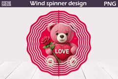 Valentine Wind Spinner | Cute Bear Wind Spinner Product Image 1