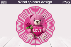 Valentine Wind Spinner | Cute Bear Wind Spinner Product Image 1