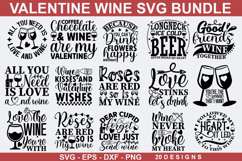 Valentine Wine SVG Bundle -Valentine&#039;s Day Design Product Image 1