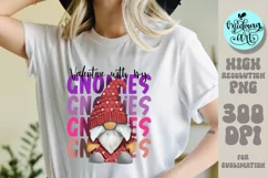 Valentine with my gnomies png, Valentines day sublimation Product Image 1